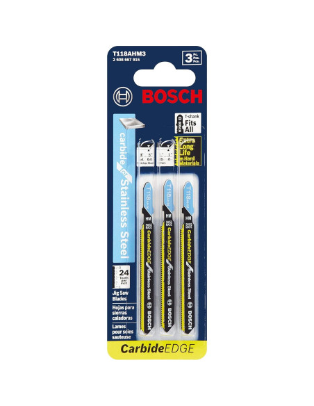 Hoja de Sierra de Calar Bosch T118AHM3 3 Piezas 8.25 cm 24 TPI