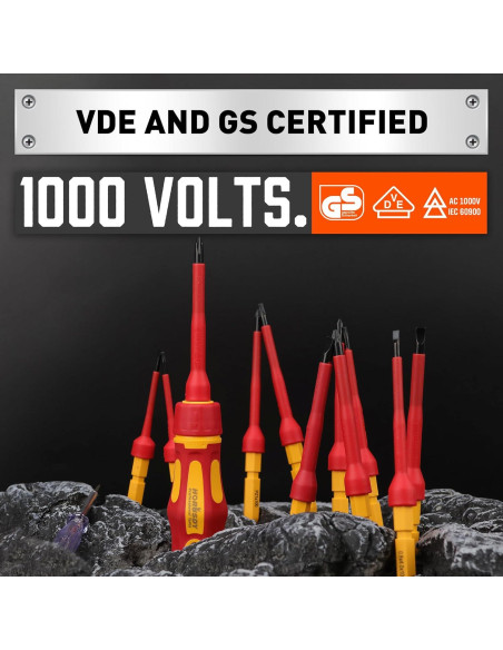 Juego de Destornilladores Aislados HORUSDY 1000V - 13 Piezas