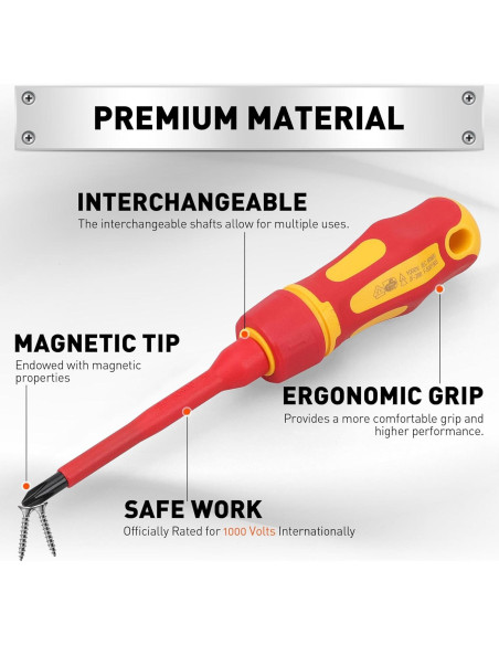 Juego de Destornilladores Aislados HORUSDY 1000V - 13 Piezas