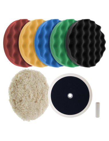 Kit de Pulido Profesional TCP Global 8" con 6 Almohadillas