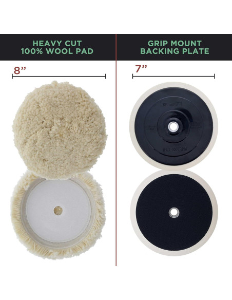 Kit de Pulido Profesional TCP Global 8" con 6 Almohadillas