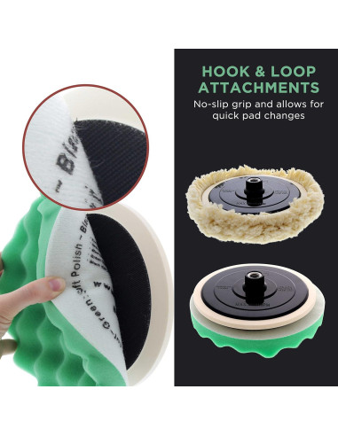 Kit de Pulido Profesional TCP Global 8" con 6 Almohadillas