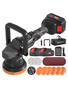 Pulidora a Batería Makihara 21V 900W 5" 6 Velocidades 28 Piezas