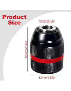 Mandril Sin Llave KiJoeErica 1/2" para Taladro 1.5-13mm 2