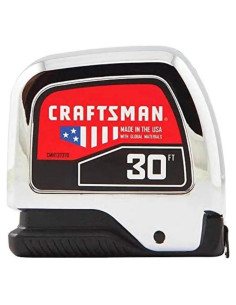 Cinta Métrica Craftsman CHROMELOCK 9.14m con Bloqueo Automático
