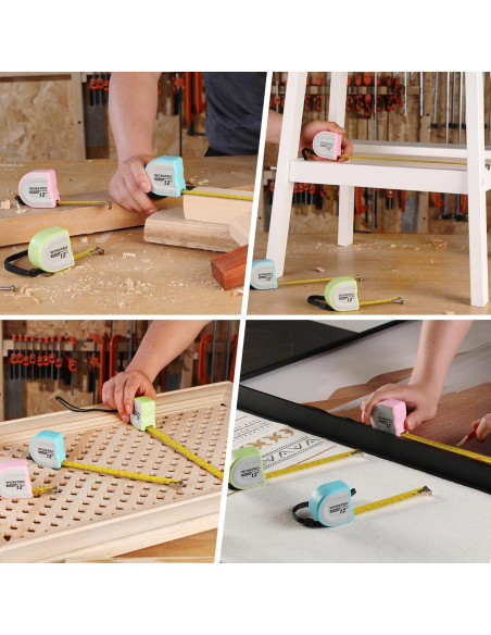 Cinta Métrica Compacta WORKPRO 3 Pcs 3.66m Auto-Bloqueo