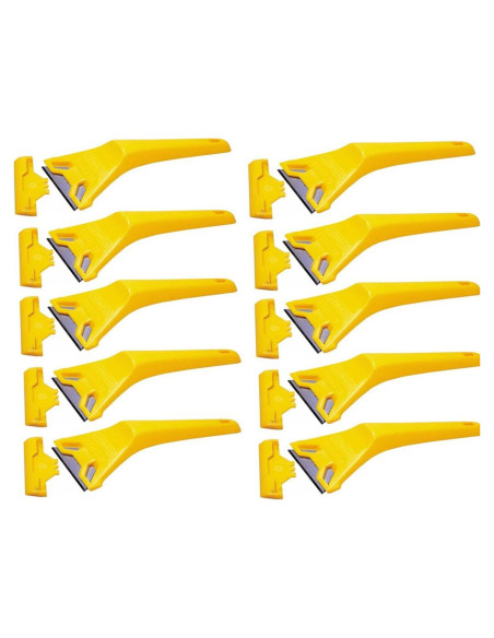 Paquete de 10 Raspadores de Ventanas Stanley 28-593 17.78 cm