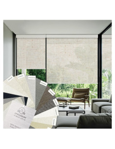 Persianas Motorizadas Aprilsmart 279.4x304.8cm Semi-Translúcidas