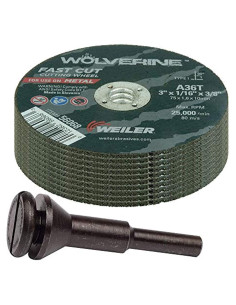 Kit Weiler 56089 Mandril y 10 Ruedas de Corte 3" A36T
