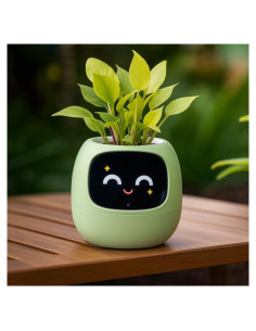 Maceta Inteligente Vibezy AI - Interactiva y Autorriego Verde