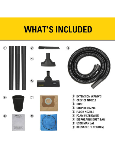 Aspiradora Húmeda/Seca Stanley SL18129 15.14L 4HP Acero Inoxidable