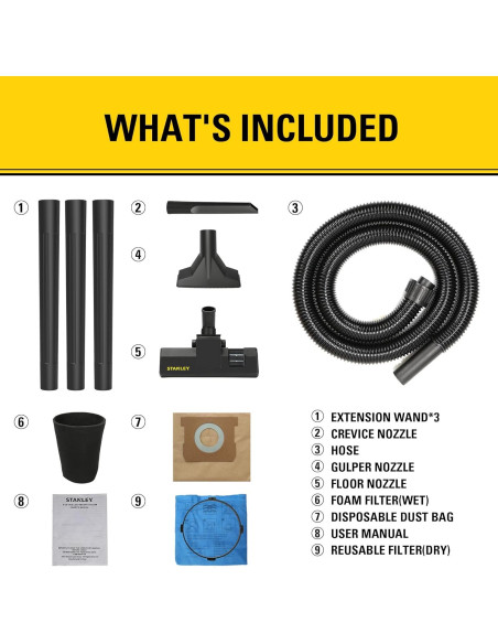 Aspiradora Húmeda/Seca Stanley SL18129 15.14L 4HP Acero Inoxidable