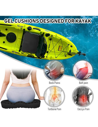 Cojín de Asiento Antideslizante NEW-Vi para Kayak - Gel Impermeable