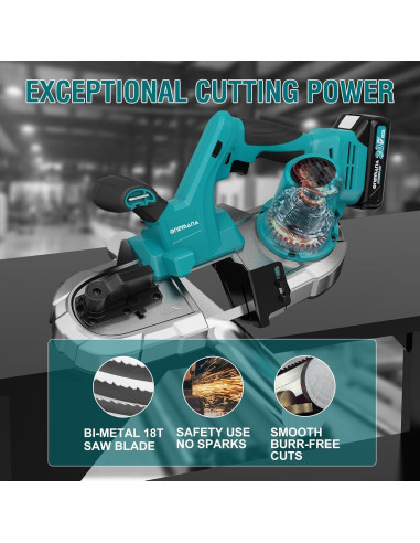 Sierra de Banda Inalámbrica ONEMANA 20V 2.5" para Metal