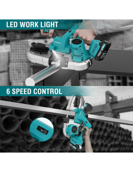 Sierra de Banda Inalámbrica ONEMANA 20V 2.5" para Metal