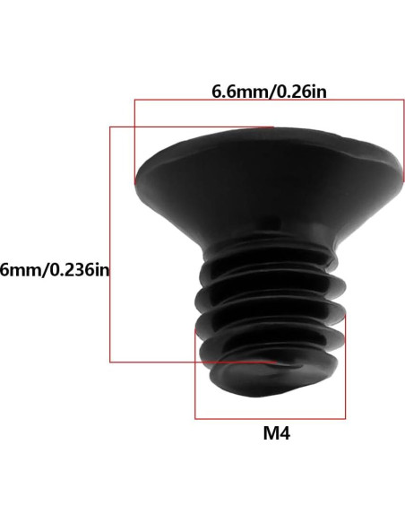 10 Tornillos de Cabeza Plana LT Easiyl M4 6mm Compatible Milwaukee