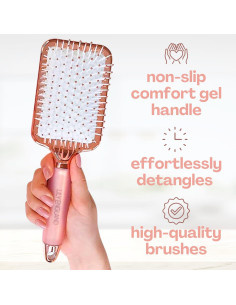 Cepillo Paddle Lily England Rosa Dorado para Todo Tipo de Cabello 2