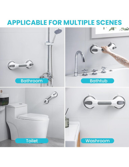 Barra de Ducha TAILI 30.48 cm Gris para Seguridad en Baño