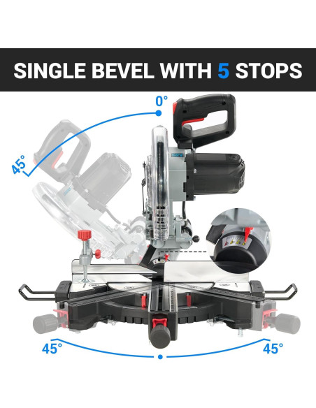 Sierra Ingletadora Deslizante NOVORIK 10" 15A con Láser Sierra Ingletadora Deslizante NOVORIK 10" 15A con Láser