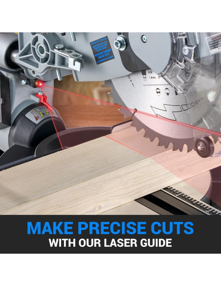 Sierra Ingletadora Deslizante NOVORIK 10" 15A con Láser Sierra Ingletadora Deslizante NOVORIK 10" 15A con Láser