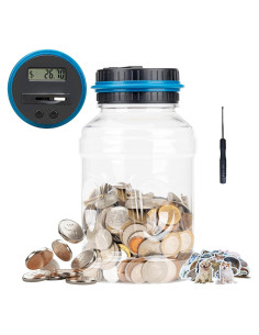 Banco de Ahorro Digital Totola 1.8L con Pantalla LCD Azul