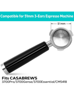 Set Portafiltro Acero Inoxidable 51mm CASABREWS para Espresso 2