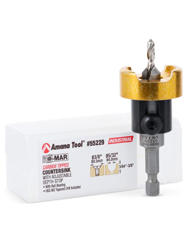 Broca Contraavellanadora Amana Tool 82 Grados 9.53 mm HSS