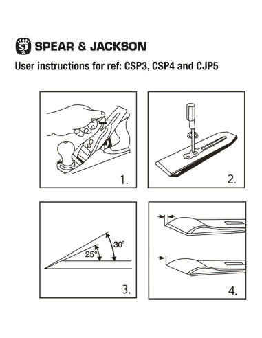 Plano de Carpintería Spear & Jackson CSP4 No. 4 248mm