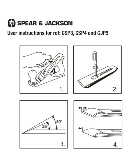 Plano de Carpintería Spear & Jackson CSP4 No. 4 248mm