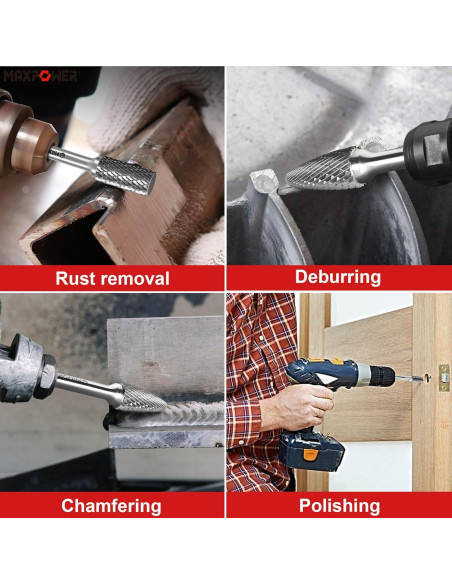 Juego de Fresas de Carburo MAXPOWER 3 Piezas 6.35 mm