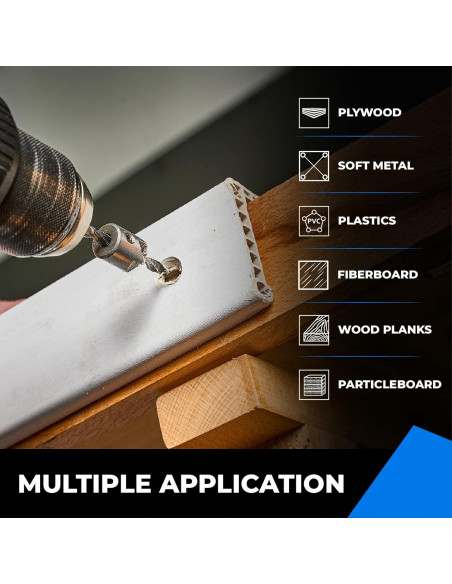 Juego de Brocas de Avellanado Amoolo 7 Piezas para Madera