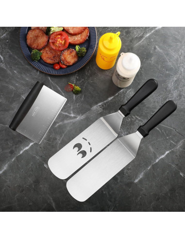 Juego de Espátulas de Acero Inoxidable Nuevo Star 3 Piezas