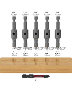 Juego de Brocas de Avellanado CSOOM 9 Piezas para Madera 2