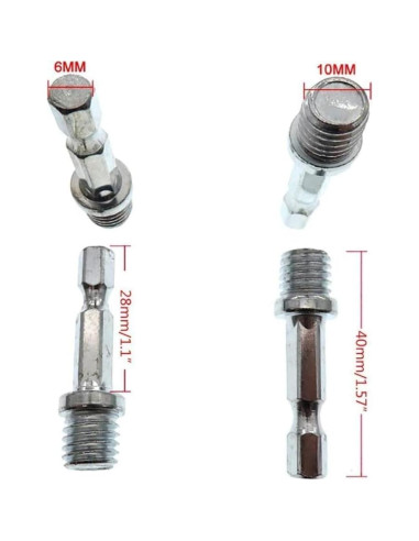 Adaptador de Chuck de Taladro TypoGrove 2 Piezas M10 M14