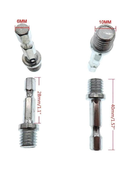 Adaptador de Chuck de Taladro TypoGrove 2 Piezas M10 M14