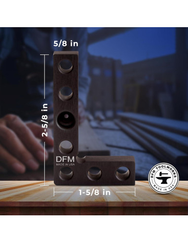 Cuadrado y Buscador de Centro DFM - Herramienta de Carpintería Precisa