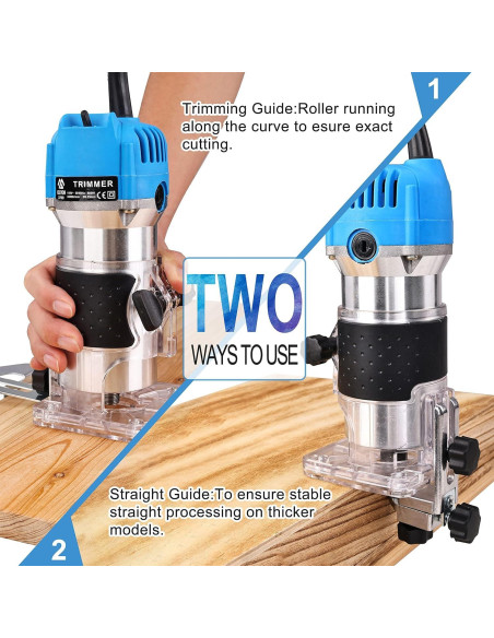 Router de Madera Elevon 800W Eléctrico con 11 Piezas