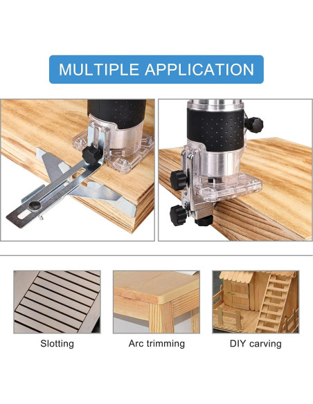 Router de Madera Elevon 800W Eléctrico con 11 Piezas