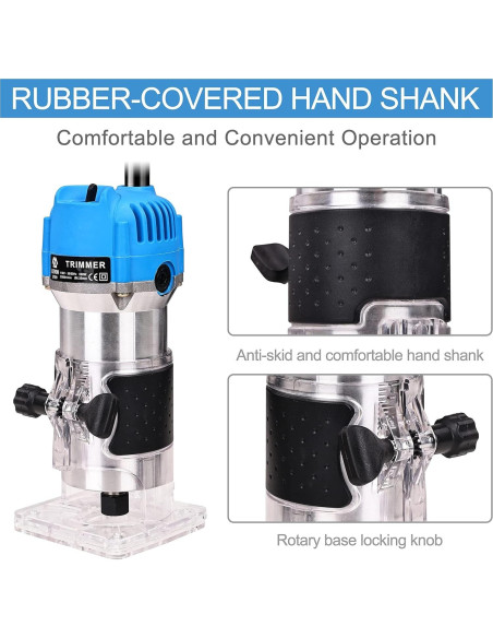 Router de Madera Elevon 800W Eléctrico con 11 Piezas