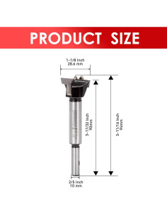 Broca Forstner 28.6mm Mollom YG8 para Carpintería Precisa 2