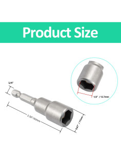 Juego de 12 Brocas Hexagonales Magnéticas YiiSeeJo 6 Tamaños 2