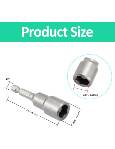 Juego de 12 Brocas Hexagonales Magnéticas YiiSeeJo 6 Tamaños