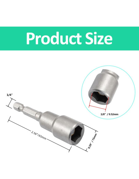Juego de 12 Brocas Hexagonales Magnéticas YiiSeeJo 6 Tamaños