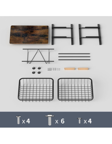 Cesta de Almacenamiento de Frutas NiuYichee 3 Capas Negra