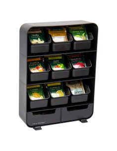 Organizador de Bolsas de Té Mind Reader 11 Cajones Negro