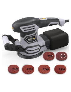 Lijadora Orbital Jellas OS450 450W 5" 6 Velocidades con 18 Papeles