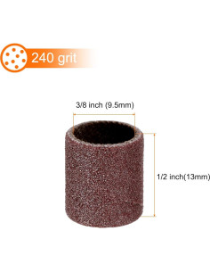 Manguitos de Lijado 200pcs HARFINGTON 9.5mm Grano 240 2