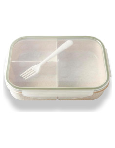 Caja Bento SEVENY Fibra de Trigo Natural Blanca 1.15L