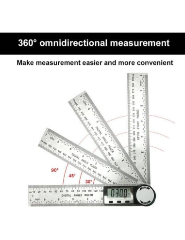 Buscador de Ángulo Digital NORTOOLS 7" (200mm) Acero Inoxidable