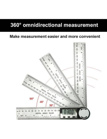 Buscador de Ángulo Digital NORTOOLS 7" (200mm) Acero Inoxidable